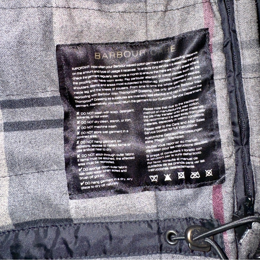 BARBOUR Waxed Cotton Orkney Tartan Jacket - Picture 9 of 11